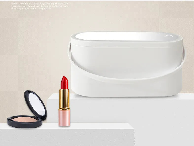 LED Makeup Mirror & Travel Organizer