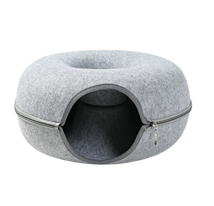 Felt Cat Cave Tunnel & Bed