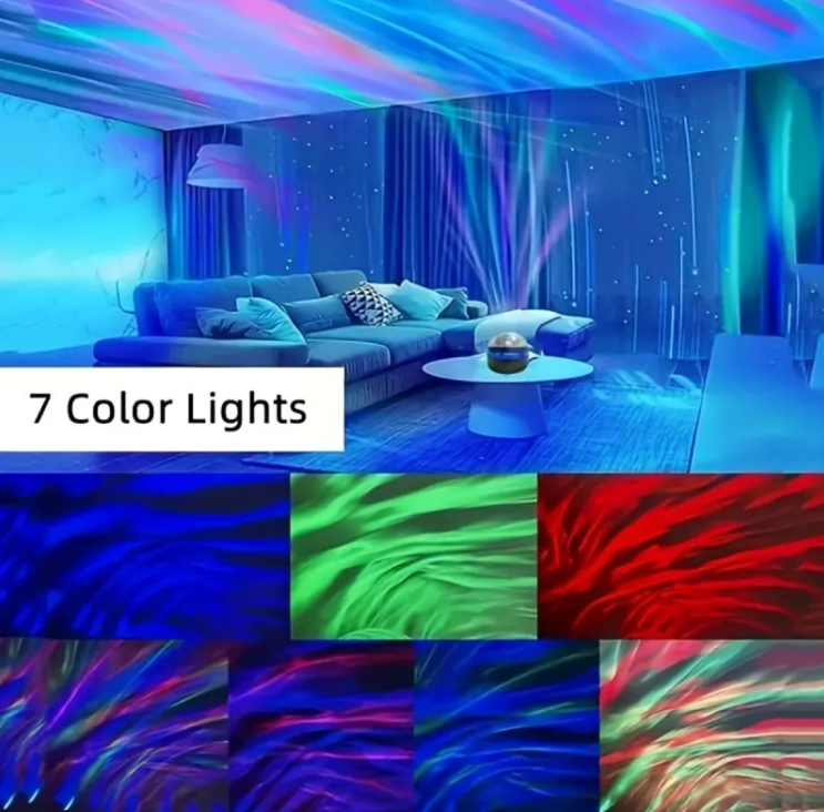 2-in-1 Galaxy & Ocean Wave Projector