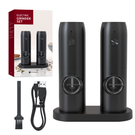 Rechargeable Electric Salt & Pepper Grinder Set
