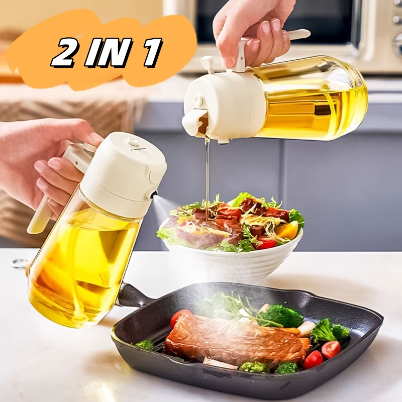 2-in-1 Oil Sprayer & Pourer Bottle