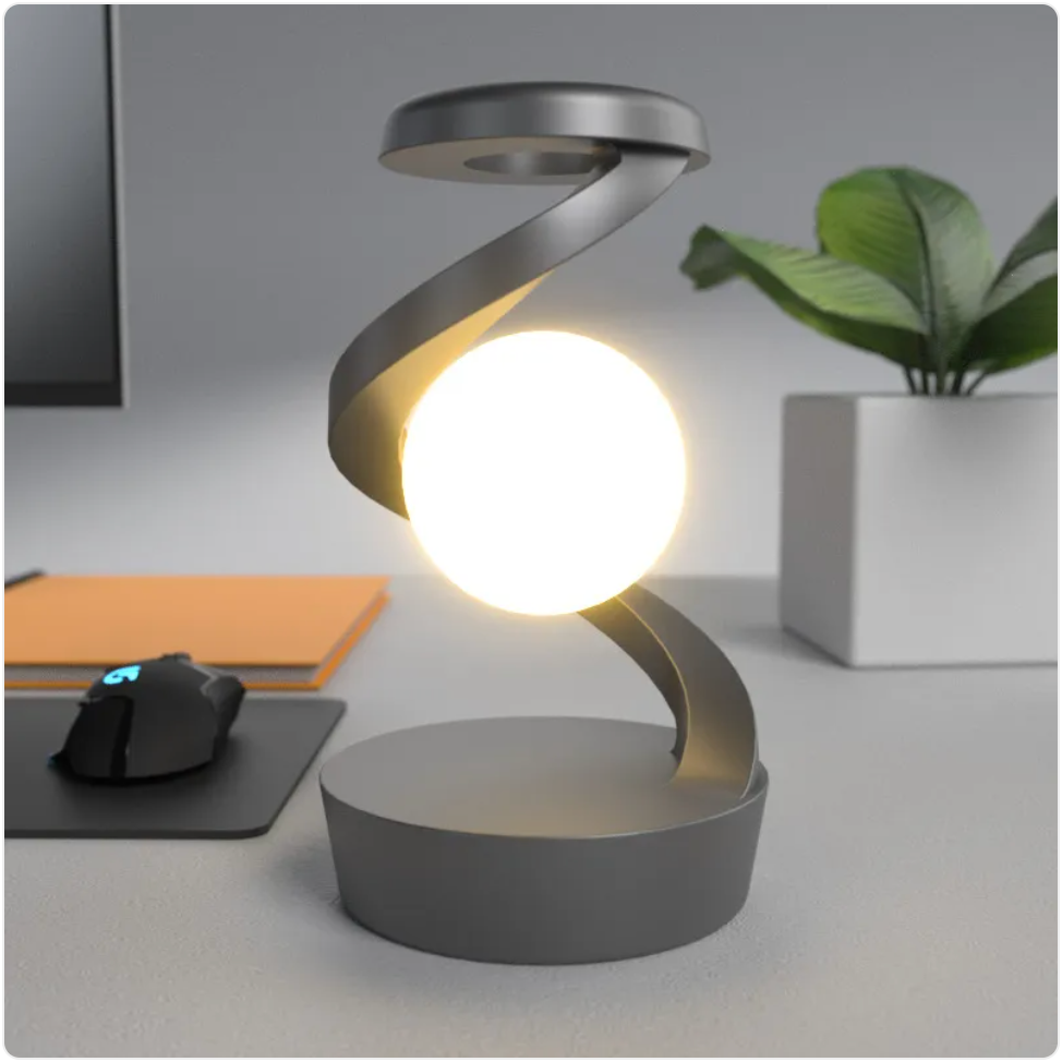 Rotating Moon Lamp with Wireless Charger