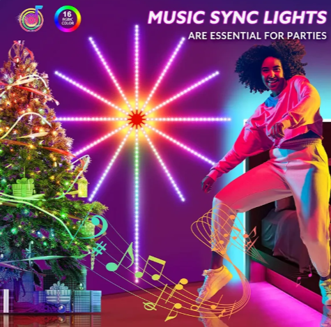 Music-Sync Firework LED Lights