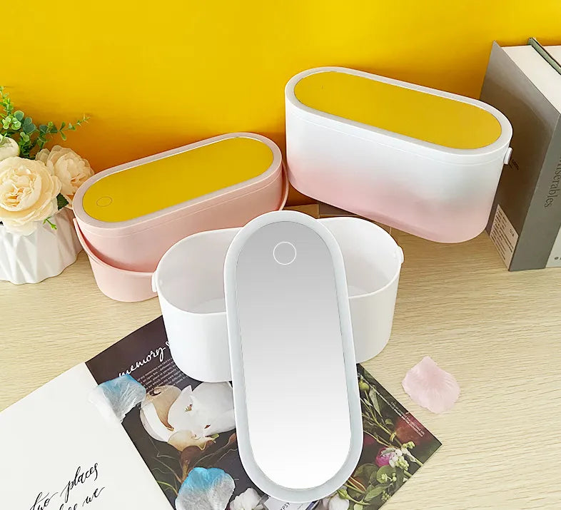 LED Makeup Mirror & Travel Organizer