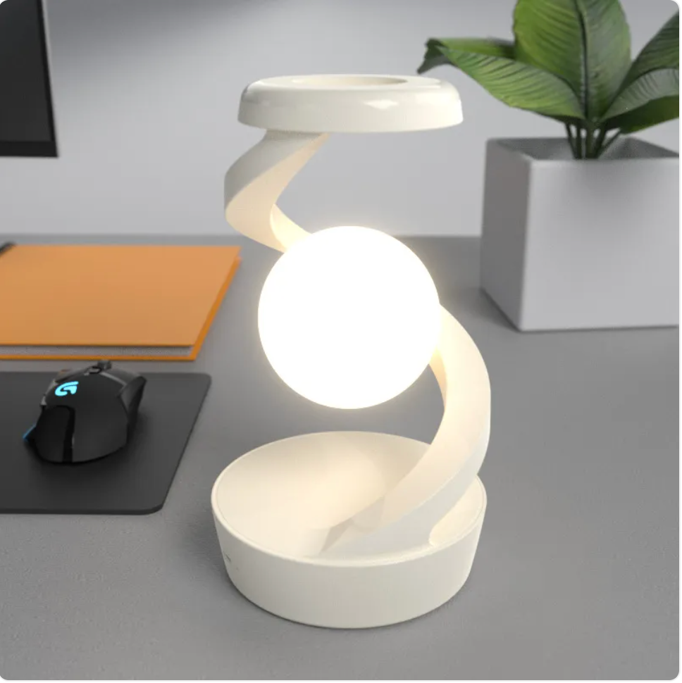 Rotating Moon Lamp with Wireless Charger