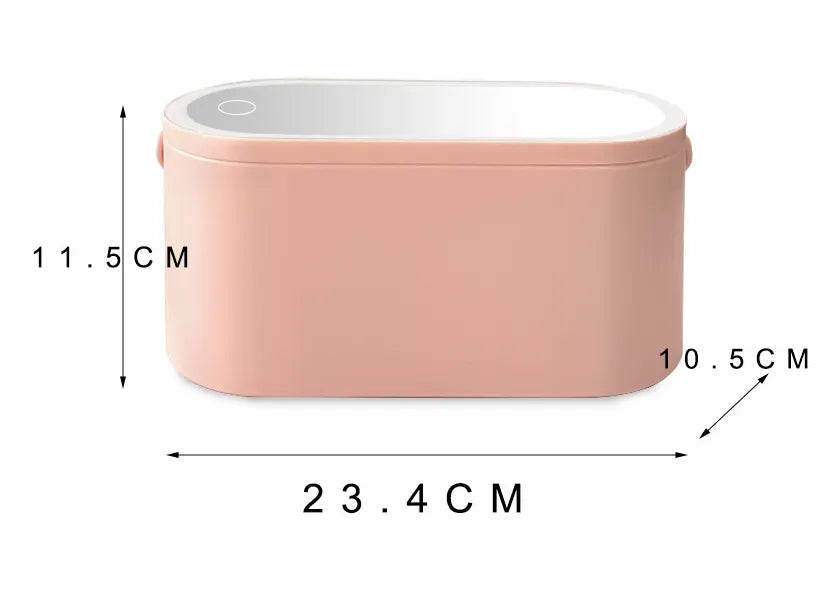 LED Makeup Mirror & Travel Organizer
